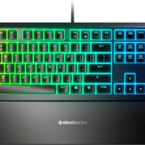 SteelSeries Apex 3 RGB Gaming Keyboard Whisper-Quiet Switches